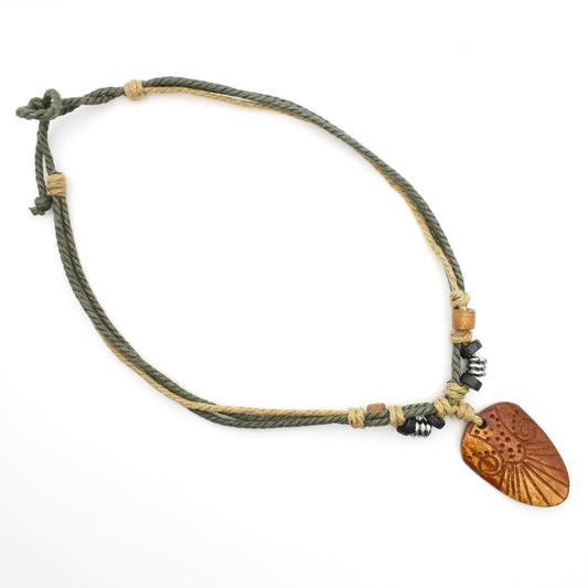 Sun Rays - Carved Bone Necklace