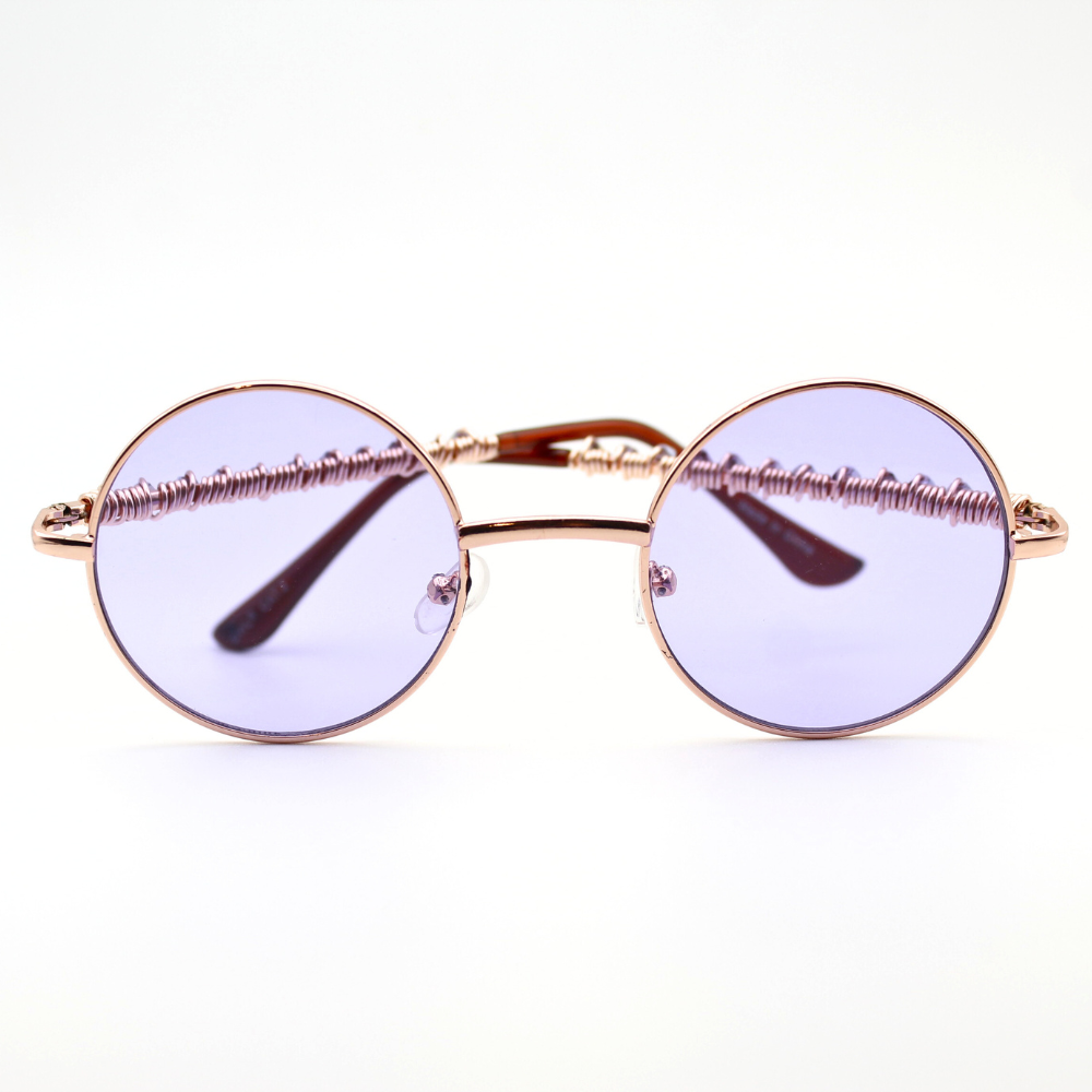 Golden Hour Glow Round Sunglasses