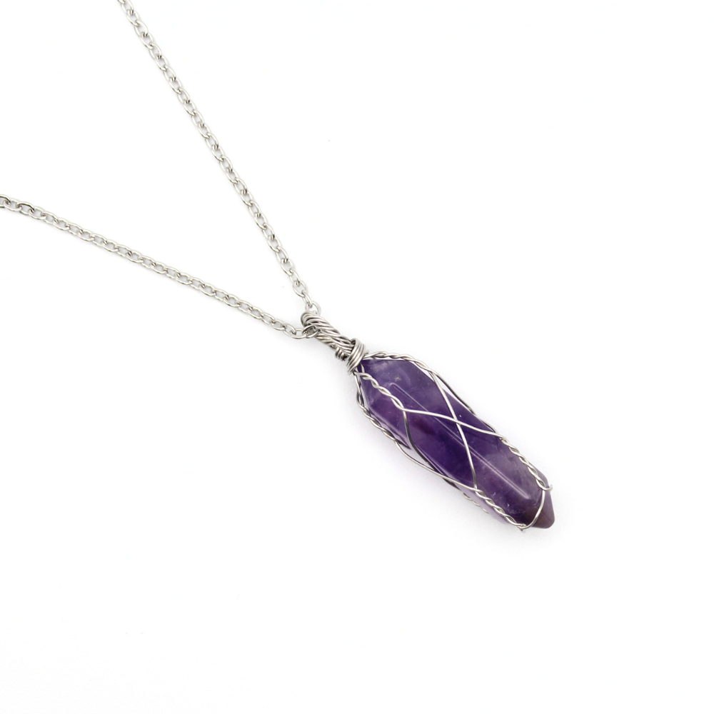 Amethyst Point Necklace (Silver)