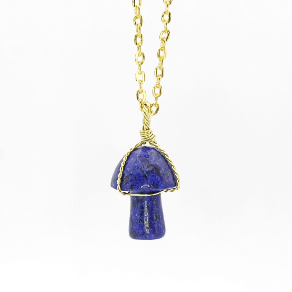 Lapis Lazuli Mushroom Necklace