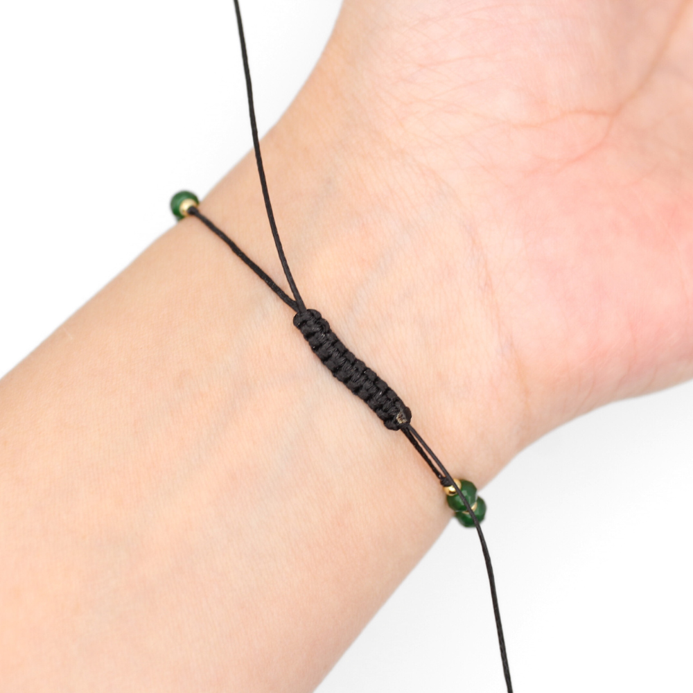 Emerald & Gold Bracelet (Adjustable)