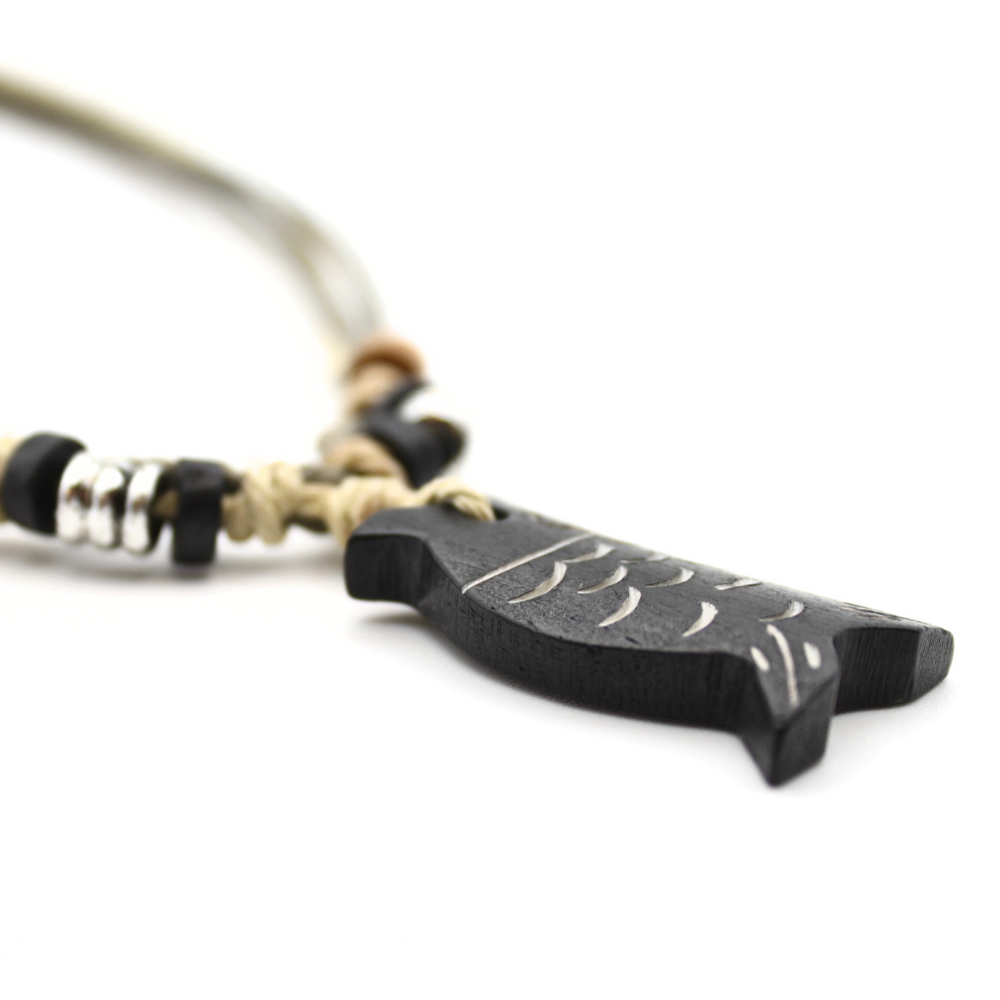 Fish - Carved Bone Necklace
