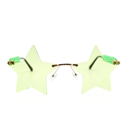 Green Star Sunglasses with Macrame