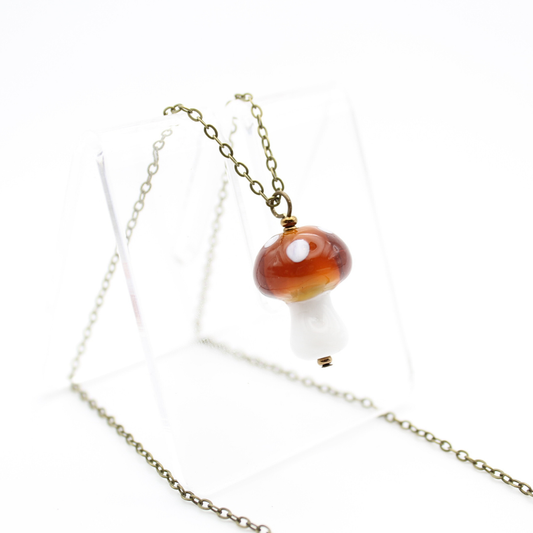 Glass Mushroom Necklace