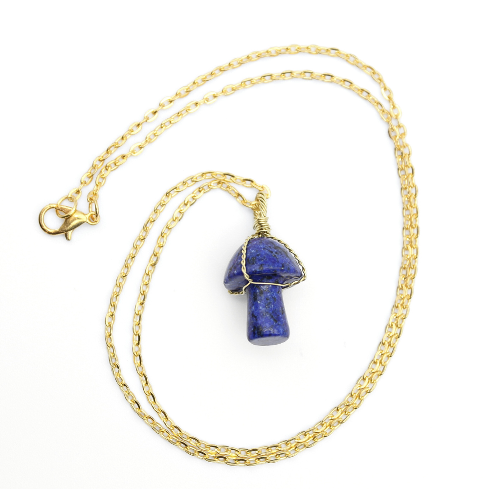 Lapis Lazuli Mushroom Necklace