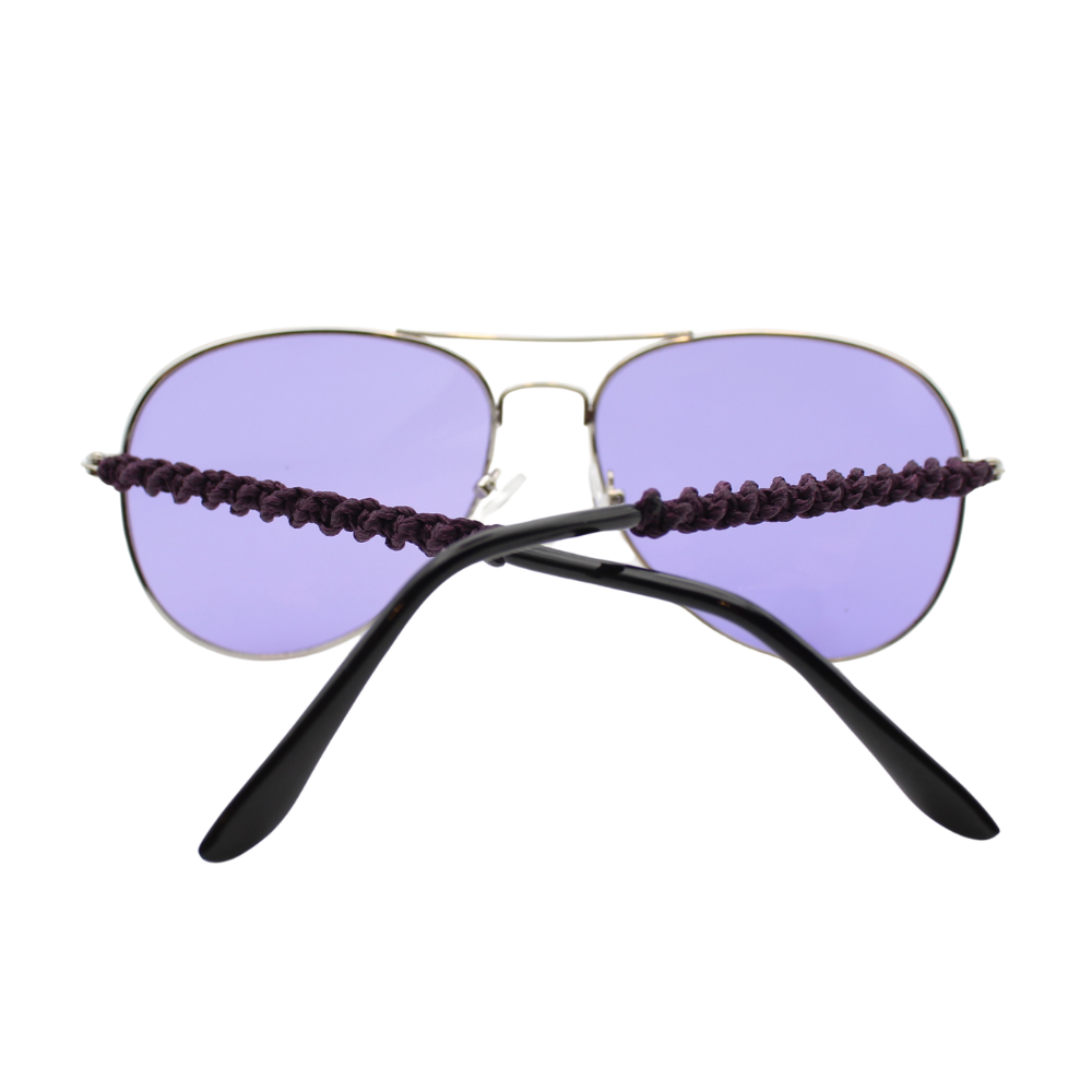 Purple Aviator Sunglasses