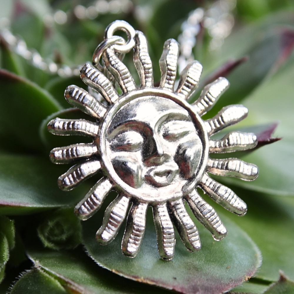Smiling Sun Charm Necklace