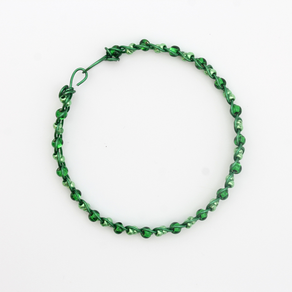 Green Bangle Bracelet (w/ Clasp)