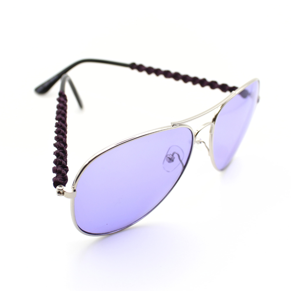 Purple Aviator Sunglasses
