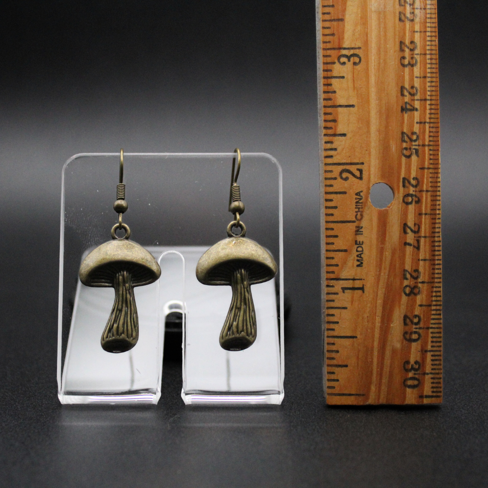 Mushroom Earrings (Bronze)