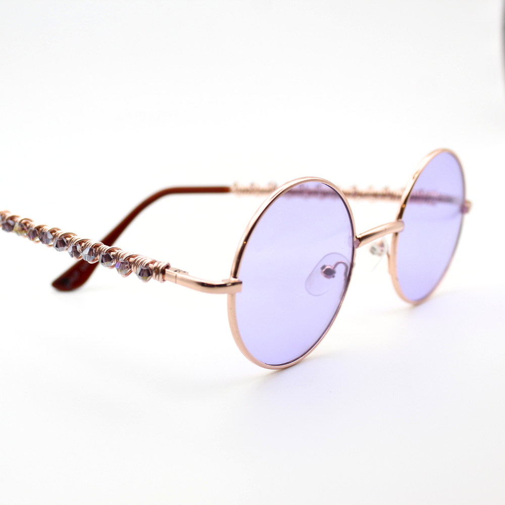 Golden Hour Glow Round Sunglasses