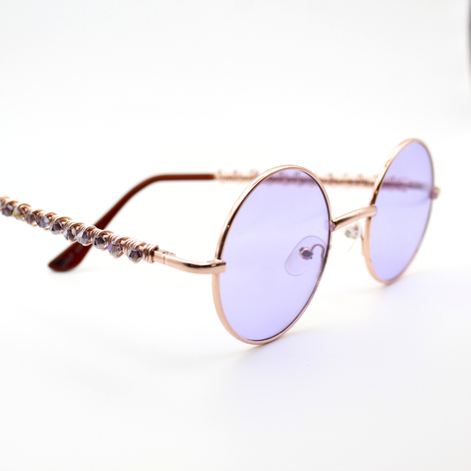 Golden Hour Glow Round Sunglasses