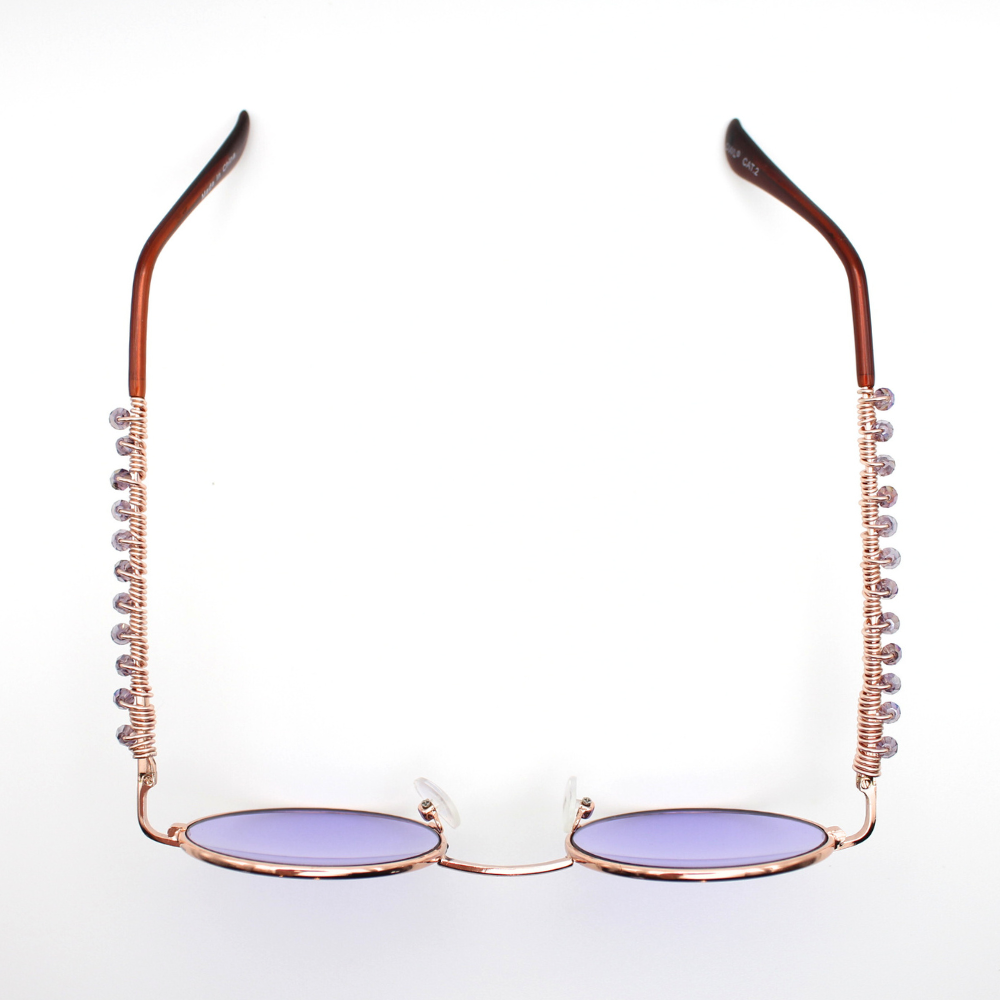 Golden Hour Glow Round Sunglasses