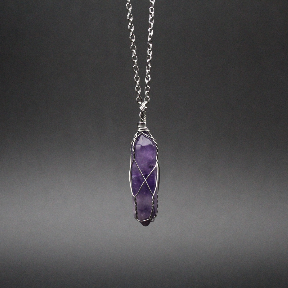 Amethyst Point Necklace (Silver)