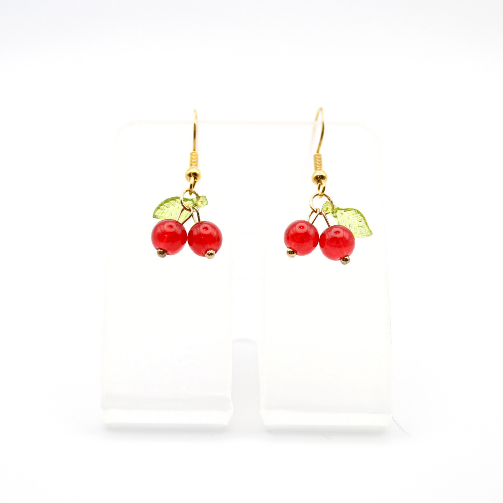 Cherry Earrings (Gold)