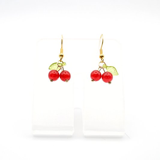 Cherry Earrings (Gold)