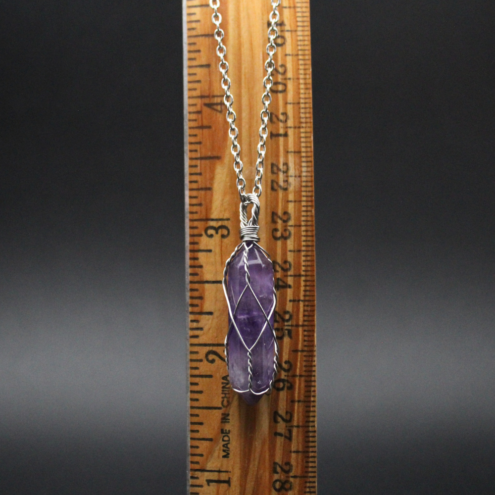 Amethyst Point Necklace (Silver)