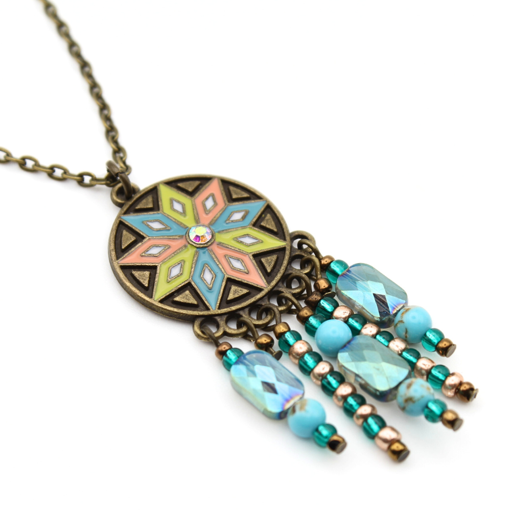 Turquoise Dream Catcher Necklace