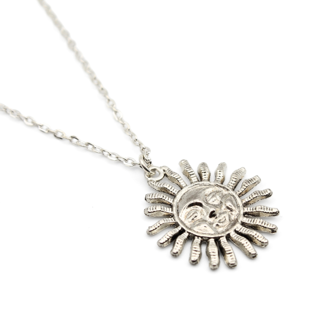 Smiling Sun Charm Necklace