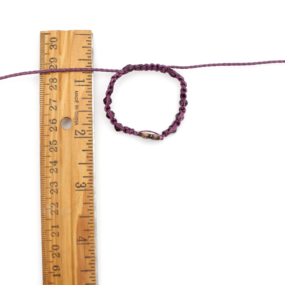 Friendship Bracelet with Garnet (Adjustable)
